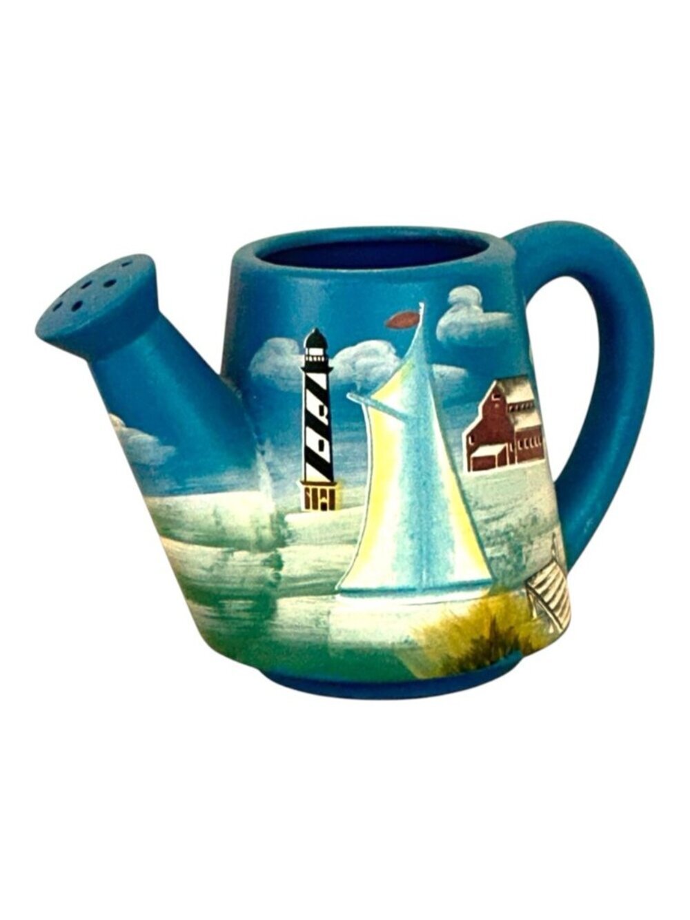 Vintage Nautical Watering Can Ceramic Coastal Decor Collectible by Primark Blue - Picture 12 of 12